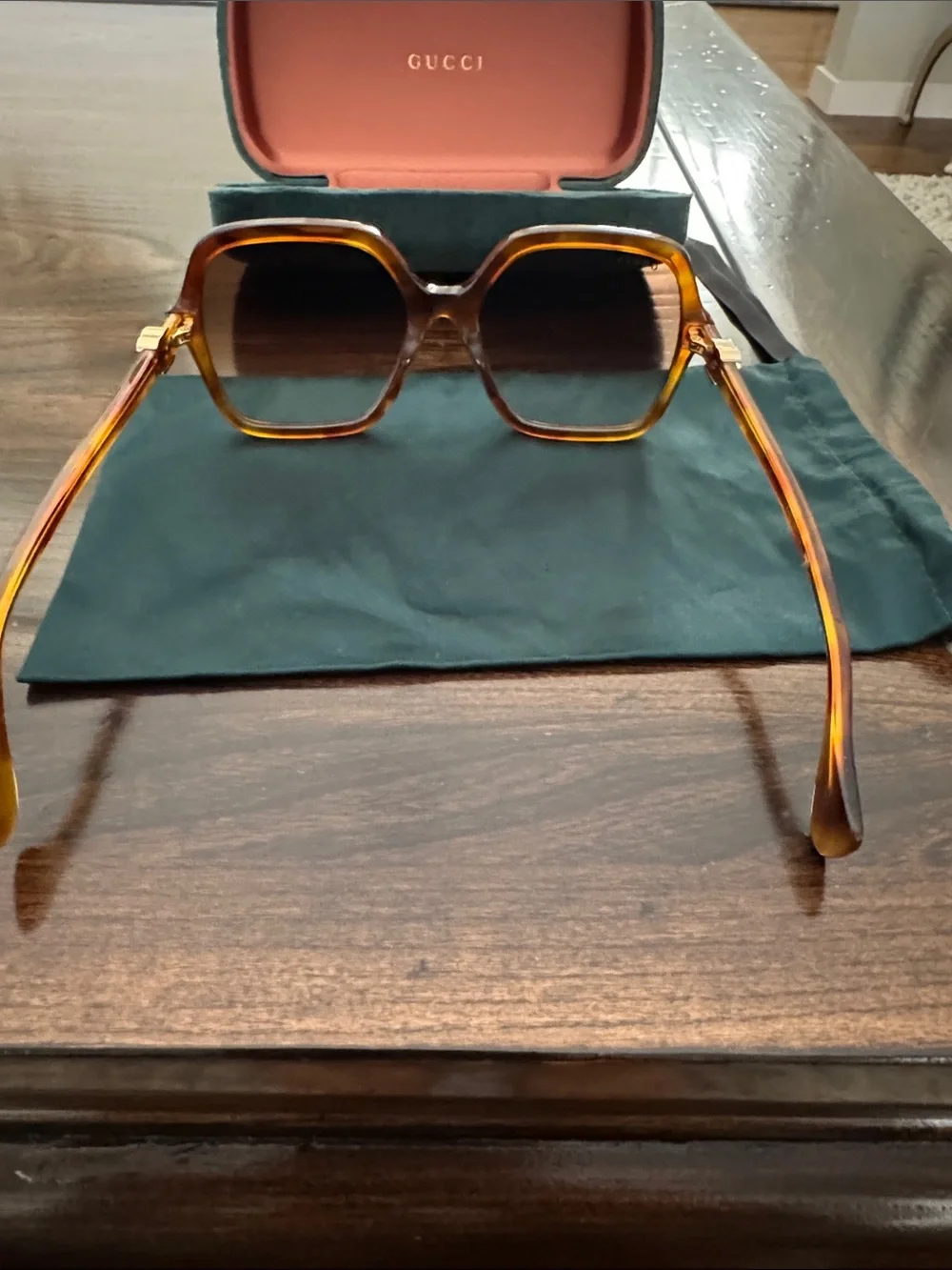 Gucci Women's 56mm Gradient Tortoiseshell Oversized Square Sunglasses